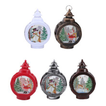 Christmas Decorations LED Candle Lights Snowman Wind Lantern Portable Ornaments Home Christma Party Decor