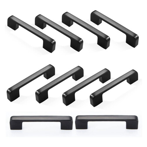 40Pcs Black Handles for Furniture Cabinet Knobs and Handles Kitchen Handles Drawer Knobs Cabinet Pulls 96mm