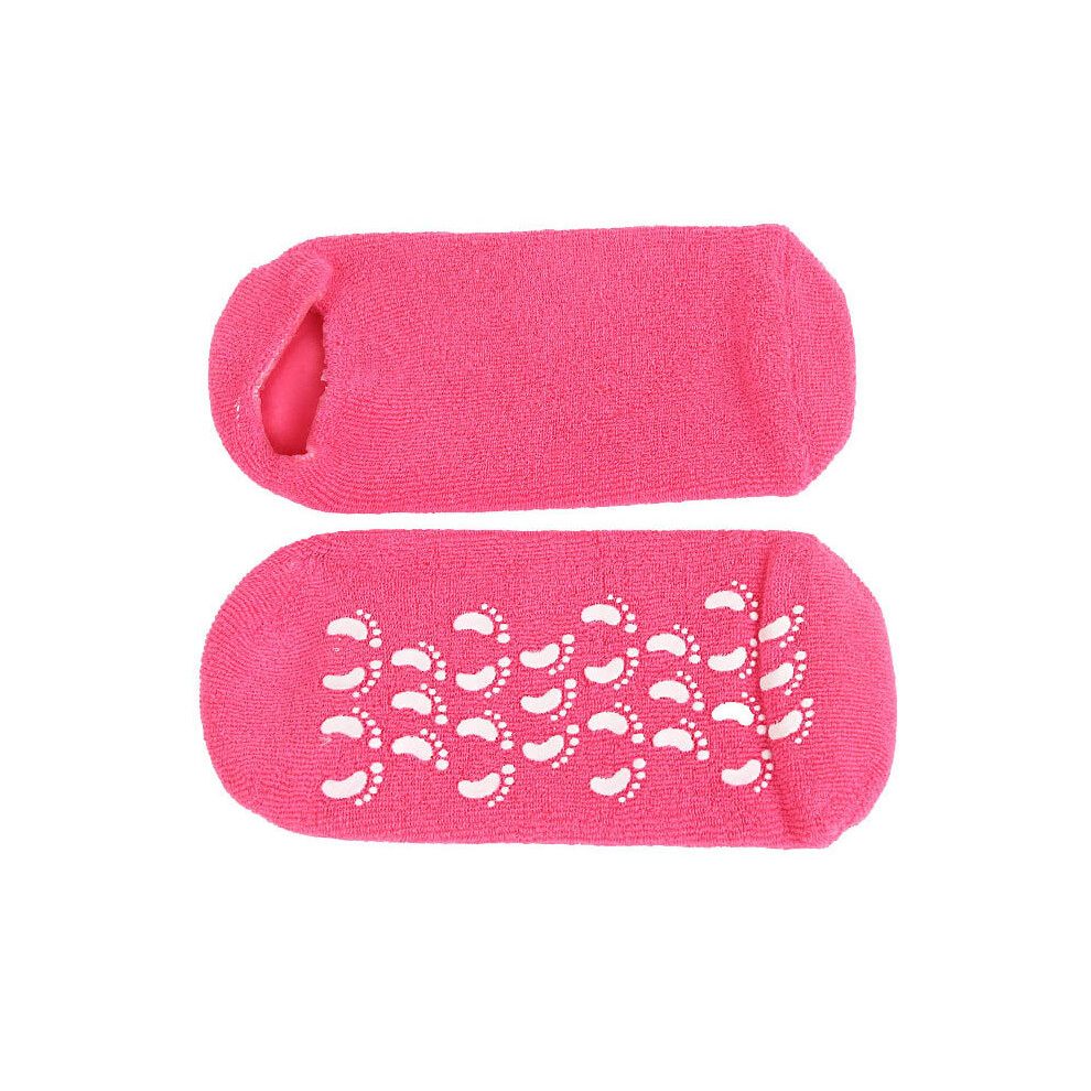 Roc-Electron Red (Rose ) Foot Exfoliating Mask Socks, Moisturizing Spa Care