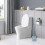 Brosse d'angle pour toilettes avec poils souples et long manche 6