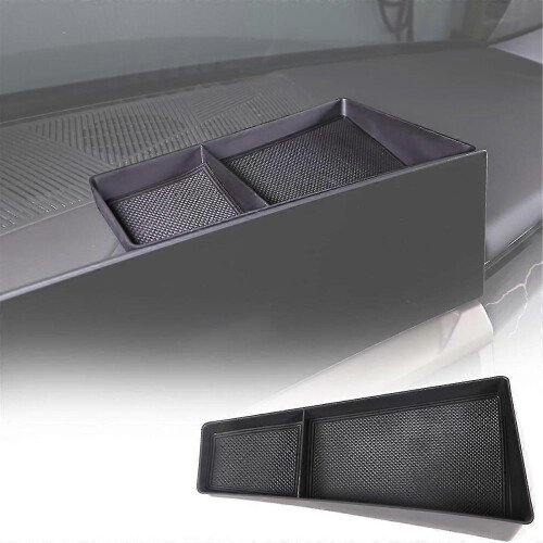 For 5 Series G60 2024 Center Console Dashboard Storage Box Screen Rear Hidden Organizer Tray Interi 2