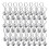 192Pcs Set Disco  Keychain Mirror Keyring Reflective  Key Chain Pendant 2