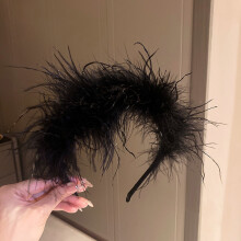 (Black) Feather Headband - Sweet Girl Hair Accessories