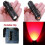 2 Pack Red Light Torch, Mini Red Flashlight Zoomable Signal Torches Waterproof 5