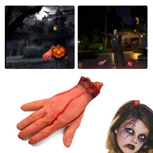 3X Bloody Horror Scary Halloween Prop Nep Afgehakte Levensgrote Arm Hand House Scary Bloody