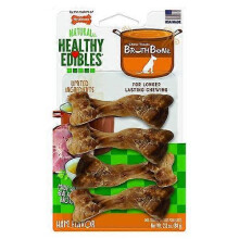 Nylabone Healthy Edibles Broth Bone All Natural Dog Treats, 2.8 Oz Small / Regular