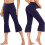Γυναικείο παντελόνι Capri Yoga Flare με τσέπες και αθλητικό σχέδιο για το καλοκαίρι 2