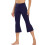 Γυναικείο παντελόνι Capri Yoga Flare με τσέπες και αθλητικό σχέδιο για το καλοκαίρι 5