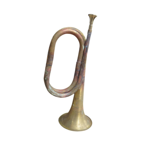 Solid Copper and Brass Bugle Retro Cavalry Trumpet for Band Beginner Orchestra 1