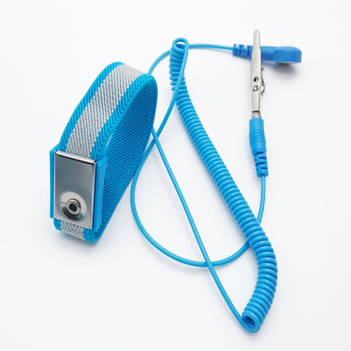 Static Wrist Strap with Adjustable Length, Blue – Compatible with ESD Safety Standards 1
