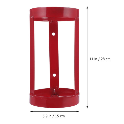 Car Fire Extinguisher Mount Bracket Fire Extinguisher Mounting Bracket Red Steel 1Set 1