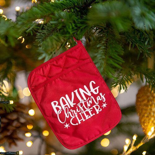 Déstockage de décorations de Noël, gants de cuisine pour les fêtes 2