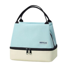 (Sky Blue) Double Layer Insulated Lunch Bag - Reusable & Easy Clean