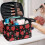 Portable makeup bag roses design polyester 1 piece 4