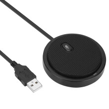 M2 Wired 360 Omnidirectional Microphone for PC Conference Black