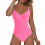 Women's one-piece tummy control swimsuit with ruched 4