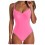 Women's one-piece tummy control swimsuit with ruched 5