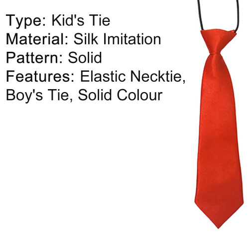 Soumake Boys' Breathable Elastic Solid Necktie for Wedding 2