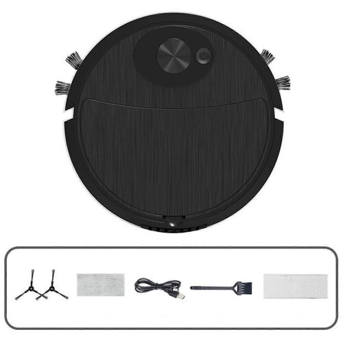 (Black) Robot Vacuum Cleaner Intelligent Cleaning Mopping System Ai Robot Floor Carpet Sweeper