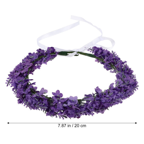 Lavendelblomsterpandebånd til piger, stof 2