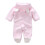 Spring Infant Flannel Solid Color Stitching Package Foot Romper Siamese Baby Crawling Jumpsuit 6