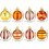 24pcs Orange Plastic Christmas Hanging Balls 3cm 3