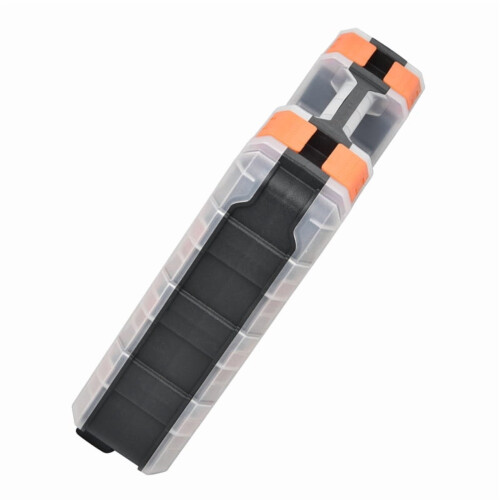 Plastic Sorting Box with Compartments Double Side Tools Box Tool Part Container Bin with Lid Display Storage Case 2
