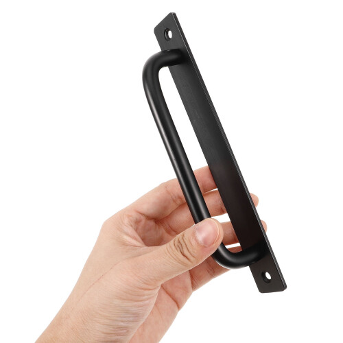 MLINS 2 PCS Door Handle Push Pull Handles for Aluminum Hardware Pulls Black 2