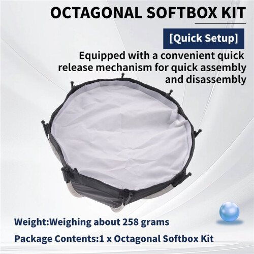 30cm Octagonal Softbox  Bowens Mount Quick Release Honeycomb Grid Softbox for ZU60 or M60 COB Fill Light Studio 1