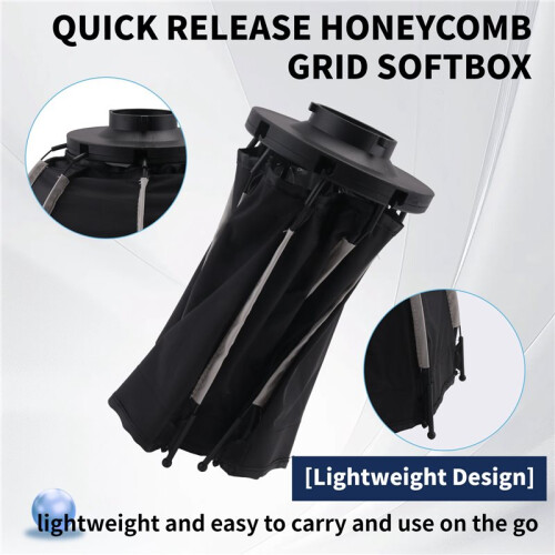 30cm Octagonal Softbox  Bowens Mount Quick Release Honeycomb Grid Softbox for ZU60 or M60 COB Fill Light Studio 2