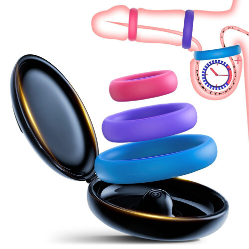 3PCS Silicone Cock Ring for Men Pleasure
