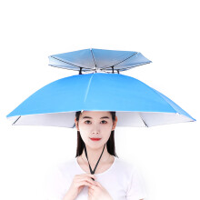 (Plain Blue) Sunproof Fishing Umbrella - Oxford Cloth
