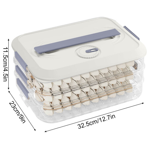 Boîte de rangement hermétique empilable pour biscuits avec couvercle et 2