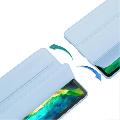 (LIGHT BLUE) Protective Case For iPad Pro 12.9inch Case With Pencil Holder 2