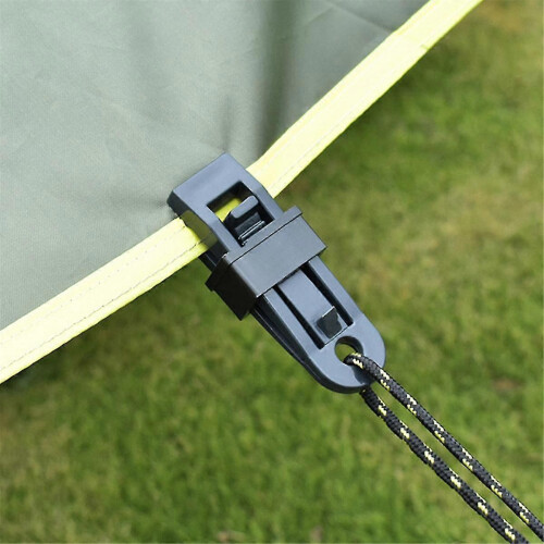 20PCS Push-Pull Tent Clips Tent Attachment Clips Outdoor Camping Tent Hooks Windproof Strap Barb Cl 2