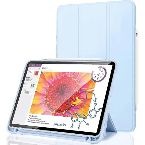 (LIGHT BLUE) Protective Case For iPad Pro 12.9inch Case With Pencil Holder 2