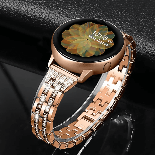 Pulseiras estilosas compatíveis com Galaxy Watch Active/Active2/Watch3/Watch4 e Garmin Vivoactive3/Forerunner245/645Music 1