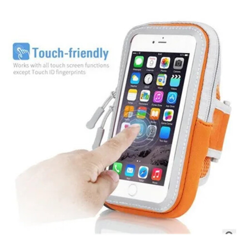 2Pack Waterproof Running Armband Phone Holder for 6 Inch iPhone and Android, Adjustable Gray 1