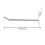 125 x Slatwall Single Hook Pin Shop Display Fitting Hanger Hanger 100mm 8