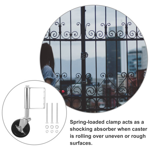 Spring Loaded Gate Wheel Set Multi-Purpose 1 Pair 2
