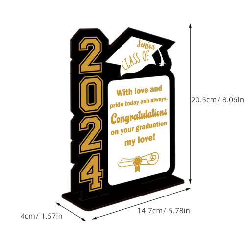 2 Pieces Congratulations Banner Graduation Table Decorations 1