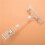 5 Pcs 6.5 inch Height Transparent Plastic Double Clips Adjustable  Sign Card Display Holder 5