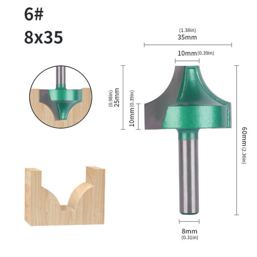 Mèche de routeur dure industrielle à tige de 8mm avec-30mm 2