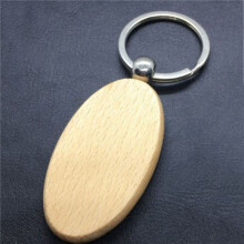 300Pcs Blank Oval Ellipse Wooden Key Chain DIY Promotion Keychain Pendant Keyring Tags Promotional Gifts