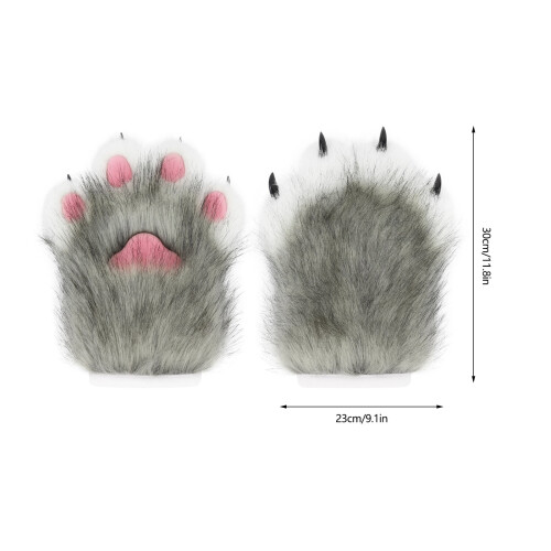 Kitten Paw Plush Handskar – 1 Par 2