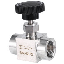4pièces 1/2 Pouce BSP Égal Filetage Femelle SS 304 Acier Inoxydable Contrôle de Débit Vanne à Aiguille D'Arrêt
