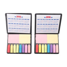 10PCS Sticky Notes Tabs for Page Markers, Memo Pad with Calendar and Leather Cover, Desk Note Pad