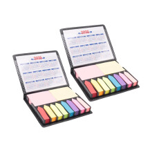 10 STUKS Sticky Notes-Tabbladen voor Paginamarkeringen, Memoblok met Kalender en Lederen Omslag, Bureaunotitieblok