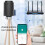 2X Tuya  ZigBee Radiator Actuator TRV Programmable Thermostatic Radiator Valve App Remote Black 4