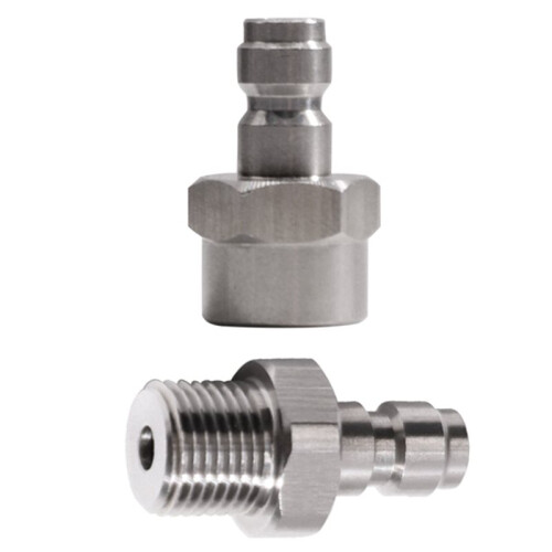 4 Pcs Universal 8mm Quick-Disconnect Plug Adapter, M11x1 Female Thread and External Thread for Carbon Dioxide Adapter 1